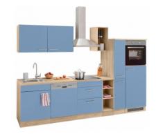 OPTIFIT Küchenzeile Kalmar, mit E-Geräten, Breite 300 cm EEK B blau Küchenzeilen Geräten -blöcke Küchenmöbel Arbeitsmöbel-Sets