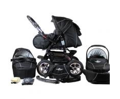 bergsteiger Kombi-Kinderwagen Milano, black edition, 3in1, (10-tlg.) schwarz Kinder Kombikinderwagen Kinderwagen Buggies