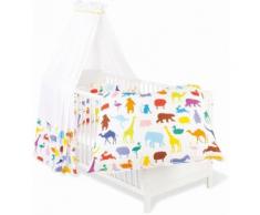 Himmelbettgarnitur Happy Zoo Pinolino passend für Kinderbetten, bunt, bunt