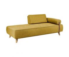 TOM TAILOR Daybett NORDIC DAYBED PURE, inklusive Kissenrolle & Lederband, mit 1 Rückenkissen, wahlweise Bettkasten, Füße in Eiche natur gelb Tagesbetten Gästebetten Betten