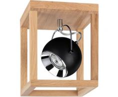 SPOT Light LED Deckenleuchte ROY, GU10, Warmweiß, Inklusive LED-Leuchtmittel, Naturprodukt aus Eichenholz, Nachhaltig mit FSC-Zertifikat, Made in EU schwarz Deckenstrahler Strahler Spots Lampen Leuchten