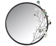 GILDE Wandspiegel Twig, silber, (1 St.), Dekospiegel, handgefertigt, aus Metall, rund, Ø 65 cm, dekorativ im Wohnzimmer & Schlafzimmer silberfarben, mint Schlafzimmeraccessoires Landhaus Charme