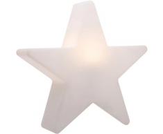 8 seasons design Dekolicht Shining Star, E27, Kaltweiß, Ø 80 cm weiß Dekoleuchten Lampen Leuchten