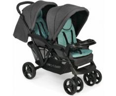 CHIC4BABY Geschwisterwagen "Doppio Melange mint", grau, Unisex, grau-mint