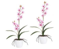 Gasper Kunstpflanze Orchidee Dendrobie (Set 2 Stück), rosa, rosa