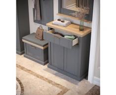 DELAVITA Schuhschrank Tara, Hochwertig UV lackiertes MDF grau Schuhschränke Garderoben Nachhaltige Möbel
