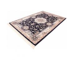 Böing Carpet Teppich Classic 4051, rechteckig, 10 mm Höhe, Orient-Optik, mit Fransen, Wohnzimmer blau Esszimmerteppiche Teppiche nach Räumen