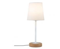 Paulmann LED Tischleuchte Neordic Stellan Weiß/Holz, E27, 1 St. weiß Tischleuchten Lampen Leuchten sofort lieferbar