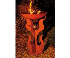 HOME DELUXE Feuerschale Inka, ØxH: 52x100 cm braun Feuerstellen Feuerkörbe Garten Balkon