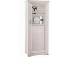 SELVA Vitrine Luna Modell 7241 Türanschlag rechts wahlweise mit Beleuchtung, beige, elfenbeinfarbig