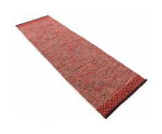 carpetfine Läufer Kelim Mia, rechteckig, 6 mm Höhe, Baumwolle Wendeteppich orange Teppichläufer Bettumrandungen Teppiche