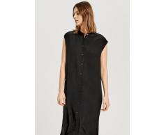OPUS Hemdblusenkleid Wimila, mit durchgehender Knopfleiste schwarz Damen Freizeitkleider Kleider