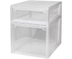 Kreher Aufbewahrungsbox, (Set, 2 St.) farblos Aufbewahrungsbox Körbe Boxen Regal- Ordnungssysteme Küche Ordnung