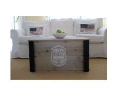 Uncle Joe´s Truhentisch Coffee Works grau Holz-Beistelltische Holztische Tische Tisch