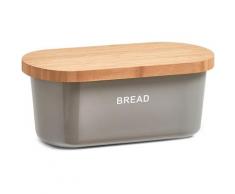 Zeller Present Brotkasten, (1 tlg.), Maße (L/B/H): 36 x 20 14,5 cm grau Brotkasten Aufbewahrung Küchenhelfer Haushaltswaren