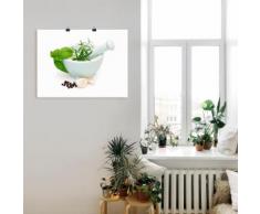 Artland Wandbild Vorbereitung der Marinade in Mörser, Speisen, (1 St.), vielen Größen & Produktarten - Alubild / Outdoorbild für den Außenbereich, Leinwandbild, Poster, Wandaufkleber Wandtattoo auch Badezimmer geeignet grün Kunstdrucke Bilder...