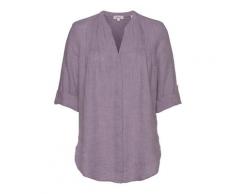 s.Oliver Kurzarmbluse, mit verdeckter Knopfleiste lila Damen Kurzarmbluse 3/4 arm Blusen