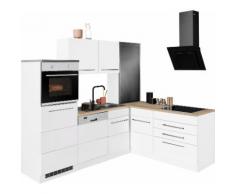 HELD MÖBEL Winkelküche Trient, mit E-Geräten, Stellbreite 230/190 cm EEK B weiß Küchenzeilen Geräten -blöcke Küchenmöbel Arbeitsmöbel-Sets