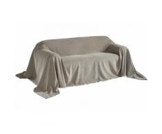 PEREIRA DA CUNHA Sofaüberwurf in Velour-Optik, natur, taupe