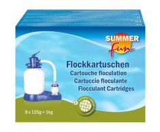 SUMMER FUN Poolpflege Flockungskissen, 8 x 125 g weiß Poolzubehör -reinigung Pools Planschbecken Garten Balkon