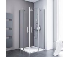 Schulte Eckdusche Alexa Style 2.0, mit Drehtür silberfarben Duschkabinen Duschen Bad Sanitär
