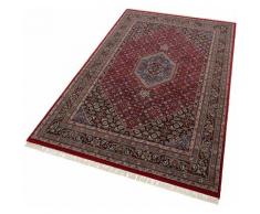 Orientteppich, Benares Bidjar, THEKO, rechteckig, Höhe 12 mm, manuell geknüpft rot Schurwollteppiche Naturteppiche Teppiche