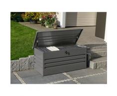 KONIFERA Kissenbox Helsinki, Stahl, abschließbar grau Garten- Kissenboxen Gartenmöbel Gartendeko