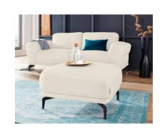 W.SCHILLIG Hocker montanaa, mit Metallfüßen in Schwarz pulverbeschichtet, Breite 71 cm weiß Polsterhocker Sessel und Sofas Couches