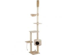 PETOLINA Kratzbaum Lucy, hoch, BxHxT: 40x40x240 cm beige Kratz- Kletterbäume Katze Tierbedarf