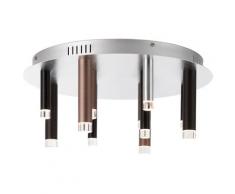 Brilliant Leuchten Cembalo LED Deckenleuchte rund 12flg braun/Kaffee braun LED-Lampen LED-Leuchten SOFORT LIEFERBARE Lampen Deckenleuchten
