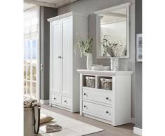 Home affaire Garderoben-Set California, (Set, 3 St.), Set aus: Kommode, Garderobenschrank und Spiegel weiß Garderoben Möbel mit Aufbauservice