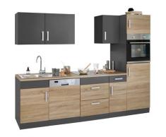 HELD MÖBEL Küchenzeile Gera, ohne E-Geräte, Breite 270 cm grau Küchenzeilen Geräte -blöcke Küchenmöbel Arbeitsmöbel-Sets
