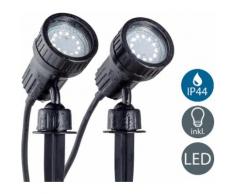 B.K.Licht,LED Gartenleuchte Nima 2 schwarz Gartenleuchten Außenleuchten Lampen Leuchten
