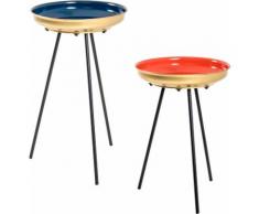 HAKU Satztisch schwarz Blumentisch Blumenhocker Deko Wohnaccessoires Tisch