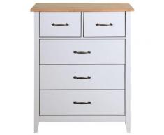 Home affaire Kommode Norfolk, mit 5 Schubladen, Breite 77 cm grau Schubladenkommoden Kommoden Sideboards