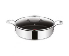 JAMIE OLIVER Servierpfanne Tefal E79071 Jamie Oliver, silberfarben, schwarz-edelstahlfarben
