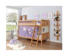 Ticaa Etagenbett Erni, mit Rollrost und Textil-Set wahlweise Matratze, Buche beige Kinder Kinderbetten Kindermöbel