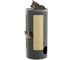 ABUKI Kratzbaum Scratchy, hoch, BxTxH: 46x46x100 cm grau Kratz- Kletterbäume Katze Tierbedarf
