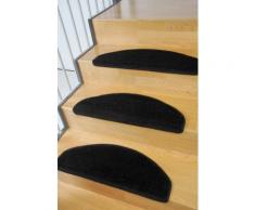 Stufenmatte, Trend, Living Line, halbrund, Höhe 8 mm, maschinell getuftet schwarz Stufenmatten Teppiche