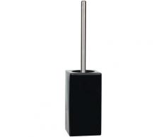 spirella WC-Garnitur QUADRO, aus Keramik, WC-Bürste ist auswechselbar schwarz WC-Zubehör Badaccessoires Badmöbel
