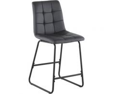 INOSIGN Hochstuhl Fionn, (Set), 2 St., Kunstleder, mit schwarzem Metallgestell, in verschiedenen Farbvarianten enthältlich, Sitzhöhe 65 cm grau Esszimmerstühle Stühle Sitzbänke