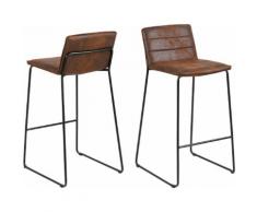 andas Barhocker Nina (Set, 2 Stück) braun Barmöbel Küchenmöbel Hocker