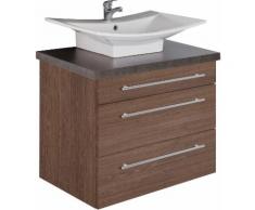 MARLIN Waschtisch Laos 3110, Breite 80 cm, Farbe Waschtischplatte & Waschbeckenart wählbar beige Waschtische Badmöbel