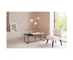 LeGer Home by Lena Gercke Couchtisch Ellea, Tischplatte aus Glas, herausnehmbares Tablett weiß Couchtische eckig Tische Tisch