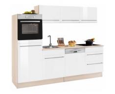 OPTIFIT Küchenzeile Bern, Breite 240 cm mit höhenverstellbaren Füßen weiß Küchenzeilen ohne Geräte -blöcke Küchenmöbel Arbeitsmöbel-Sets