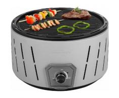 smartwares Holzkohlegrill Albufeira BQ-6840, grau, grau