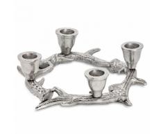 EDZARD Adventskranz Kingston silberfarben Kunstkränze Kunstpflanzen Wohnaccessoires Dekokränze