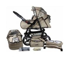 bergsteiger Kombi-Kinderwagen Rio, beige circles, 3in1, (10-tlg.) braun Kinder Kombikinderwagen Kinderwagen Buggies