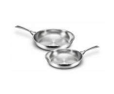 Kopf Pfannen-Set Stella silberfarben Edelstahlpfannen Pfannen Haushaltswaren Pfanne