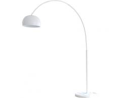 SalesFever Bogenlampe Frieso, E27, 1 St., Dimmschalter, echter Marmorfuß weiß Bogenlampen Stehleuchten Lampen Leuchten